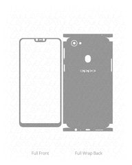 Oppo F7 Vinyl Skin Vector Cut File Template 2018