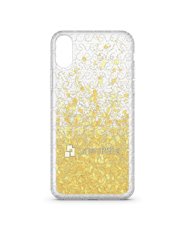 Apple iPhone X UV TPU Liquid Glitter Case Design Mockup 