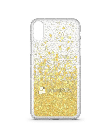 Apple iPhone X UV TPU Liquid Glitter Case Design Mockup