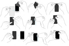 How to Apply Skin on Mobile Phone Device - Set of 36 Demonstrative Illustrations 