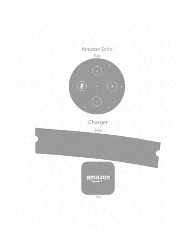 Amazon Echo & Power Adaptor Vinyl Skin Vector Cut File Template 2017