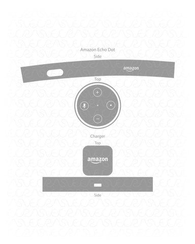 Amazon Echo Dot & Power Adaptor Vinyl Skin Vector Cut File Template 2016