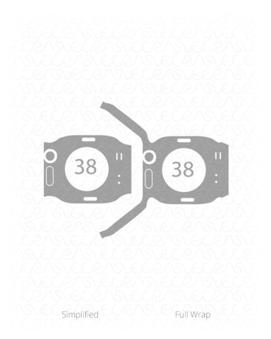 Apple Watch 38 MM Series 2 Vinyl Skin Vector Cut File Template 2016