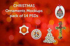 Christmas Ornaments Design Mockups Pack