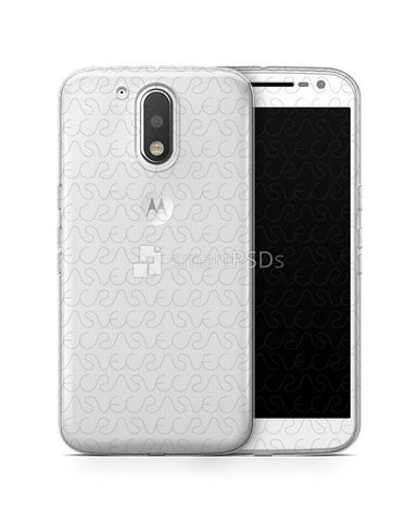 Motorola Moto G4 UV TPU Clear Case Design Mockup 2016 (Front-Back)