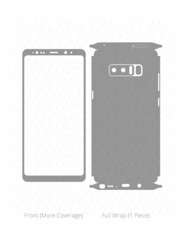 Samsung Galaxy Note 8 Vinyl Skin Cut File Template 2017