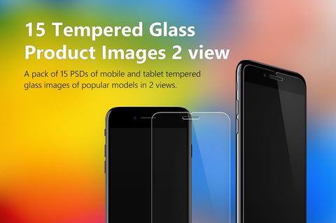Tempered Glass Presentation Images for Mobile and Tablets in PSDs
