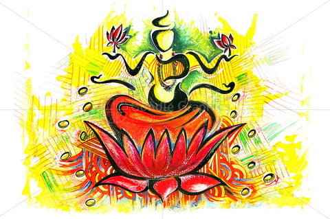 Lakshmi Maa - Abstract Painting