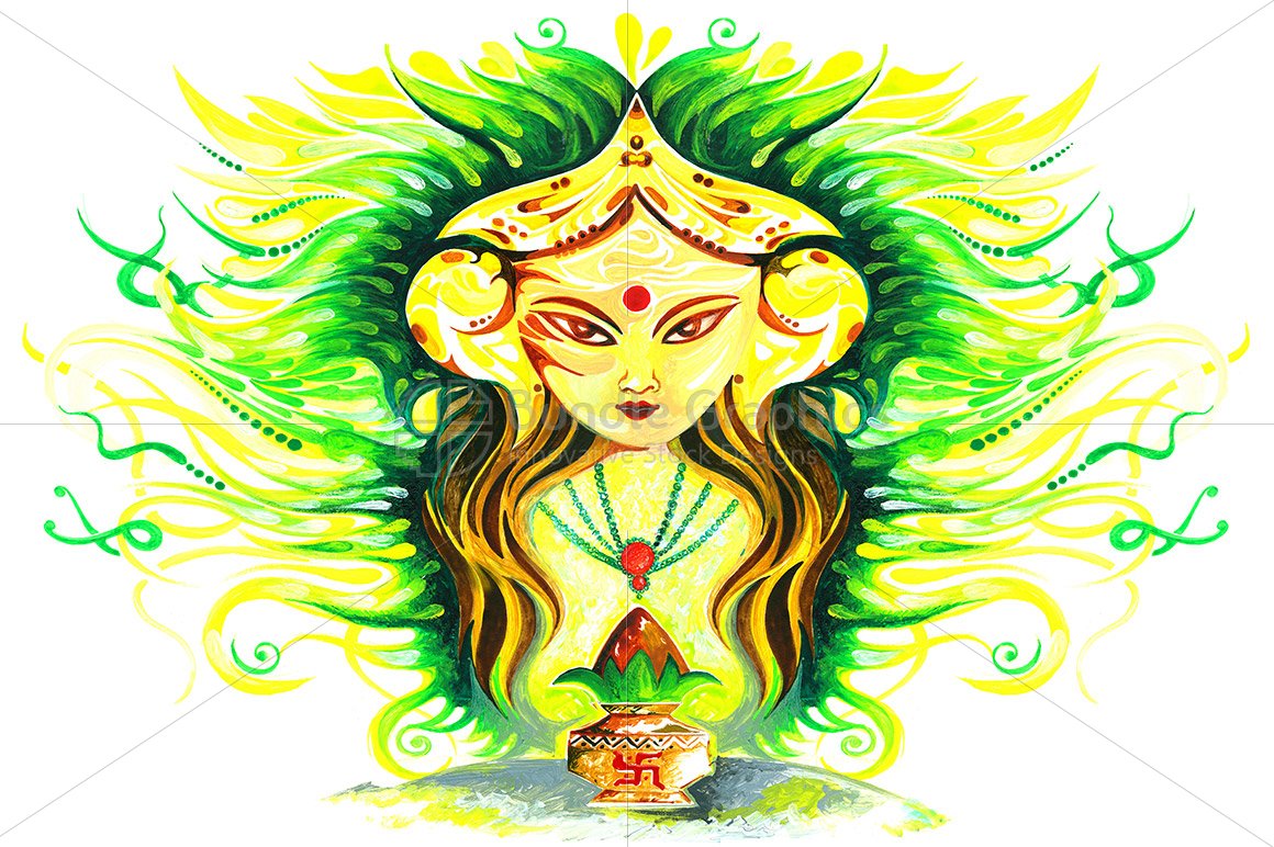  Lakshmi Durga - Abstract Painting