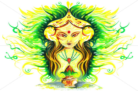 Lakshmi Durga - Abstract Painting