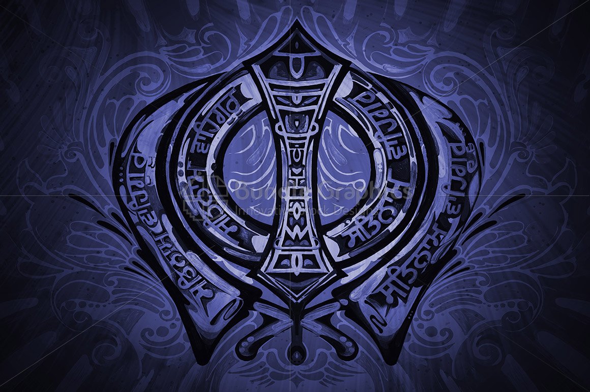 Khanda Sahib - Abstract Painting of Sikh symbol