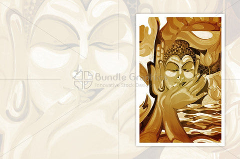 Abstract painting of Lord Buddha