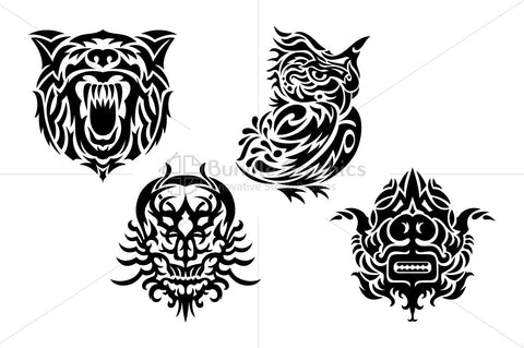Royalty Free Tribal Black Vector Set