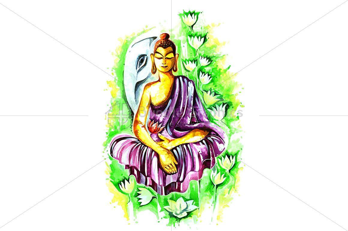 Abstract Painting of Lord Buddha