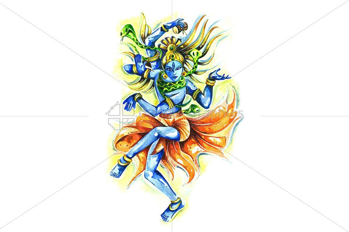 Abstract Painting of Lord Shiv as Nataraja