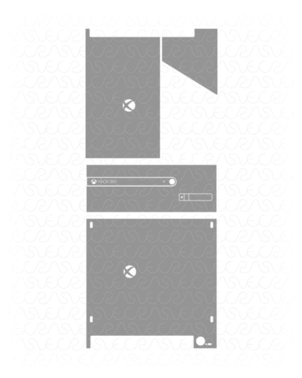 Microsoft XBOX 360 E Gaming Console Vinyl Skin Vector Cut File Template 2013
