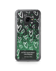 Samsung Galaxy XCover 4 UV TPU Liquid Glitter Case Design Mockup 