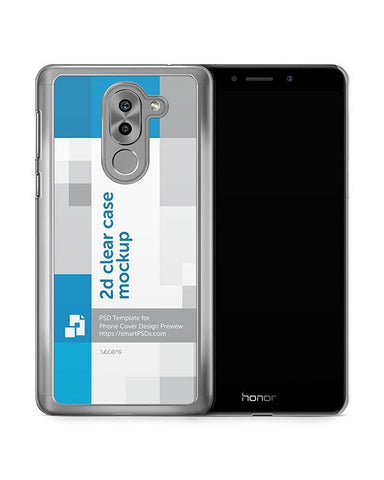 Huawei Honor 6X 2d PC ClearCase Design Mockup 2016 (Front-Back)
