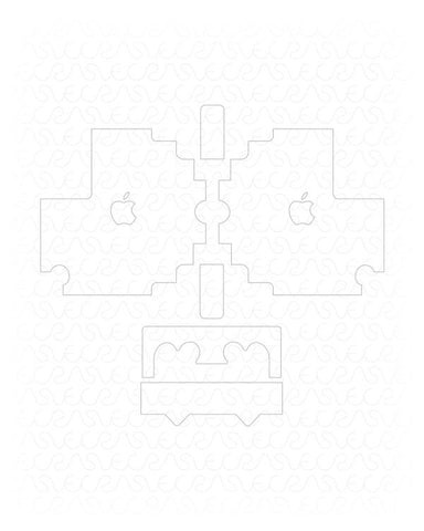 Apple 60W Power Adaptor for (13 inch MacBook Pro) Vinyl Skin Vector Cut File Template 2008