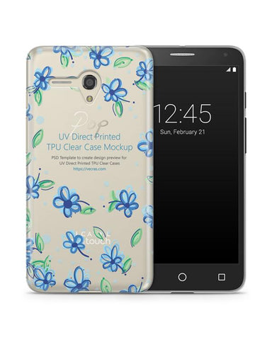 Alcatel One Touch Pop 3 (5.5) UV TPU ClearCase Design Mockup 2016 (Front-back)