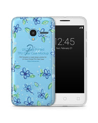 Alcatel Pixi 3 (4.5) UV TPU Clear Case Design Mockup 2015 (Front-Back)