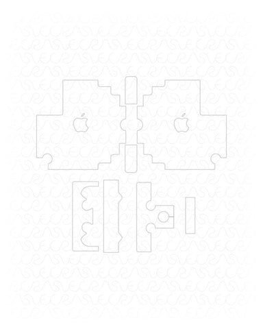 Apple 85W Power Adaptor (15 & 17 inch MacBook Pro Charger) Vinyl Skin Vector Cut File Template