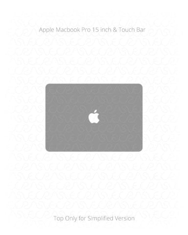 Apple MacBook Pro 15-Inch Touch Bar Vinyl Skin Vector Cut File Template 2016-17