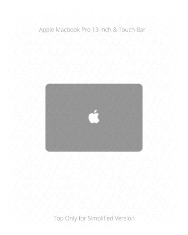 Apple MacBook Pro 13 Inch Touch Bar Vinyl Skin Vector Cut File Template 2016-17