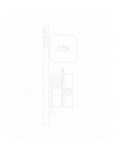 Apple TV 2nd Gen/3rd Gen Vinyl Skin Vector Cut File Template 2012-2013
