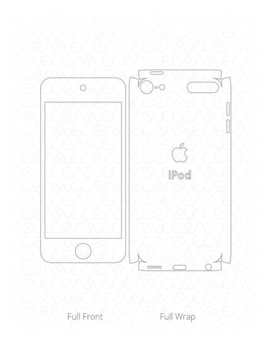 Apple iPod Touch 6th Generation Vinyl Skin Cut File Template 2017