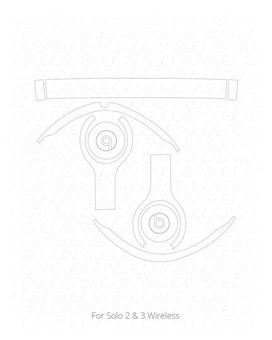 Beats Solo 2 Wireless On-Ear Headphones Full Wrap Vinyl Skin Vector Cut File Template 2015