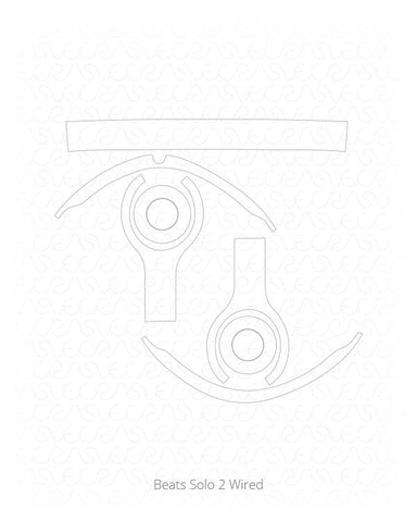 Beats Solo 2 Wired On-Ear Headphones Full Wrap Vinyl Skin Vector Cut File Template 2014