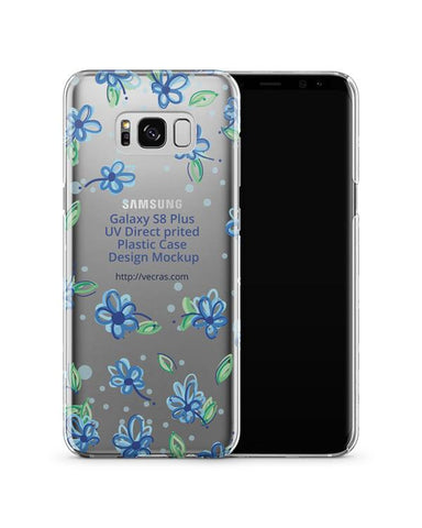Samsung Galaxy S8-S8 Plus-UV PC Clear Mobile Case Design Mockup 2017