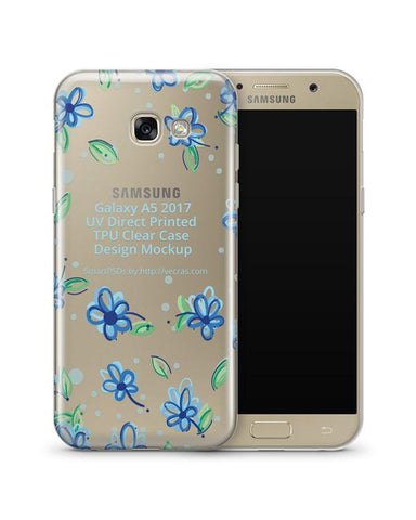 Samsung Galaxy A5 (2017) UV TPU Clear Mobile Case Design Mockup 2017