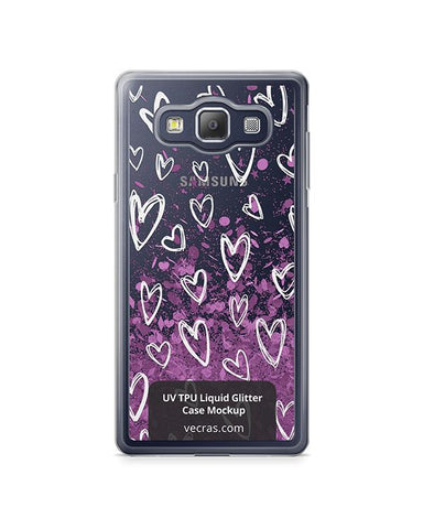 Samsung Galaxy A5 UV TPU Liquid Glitter Case Design Mockup