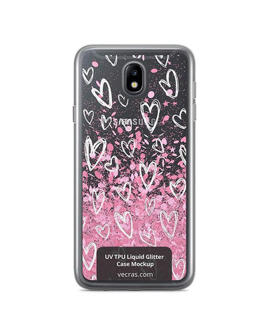 Samsung Galaxy J5 2017 UV TPU Liquid Glitter Case Design Mockup