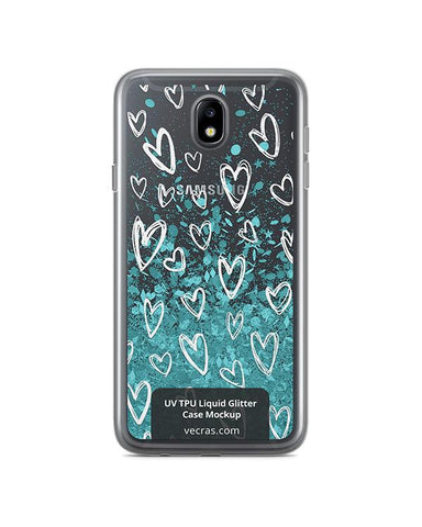 Samsung Galaxy J7 2017 UV TPU Liquid Glitter Case Design Mockup