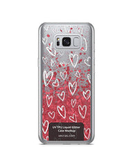 Samsung Galaxy S8 Plus UV TPU Liquid Glitter Case Design Mock-up