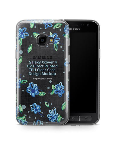 Samsung Galaxy XCover 4 UV TPU Clear Mobile Case Design Mockup