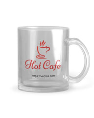 Tranparent Glass Coffee Mug Design Mockup