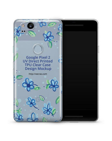 Google Pixel 2 UV TPU Clear Mobile Case Design Mockup 2017