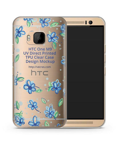 HTC One M9 UV TPU Clear Mobile Case Design Mockup 2015