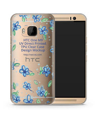HTC One M9 UV TPU Clear Mobile Case Design Mockup 2015