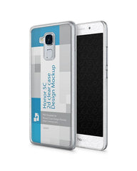 Huawei Honor 5C 2d PC ClearCase Design Mockup 2016 (Front-Back Angled)