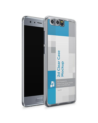 Huawei Honor 9 2d PC ClearCase Design Mockup 2017 (Front-Back Angled)