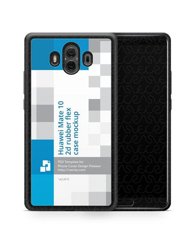 Huawei Mate 10 2d Rubber Flex Mobile Case Design Mockup 2017