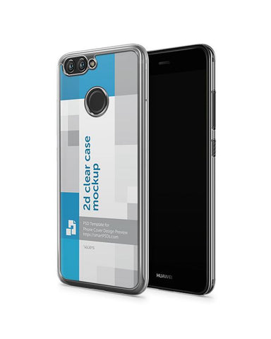 Huawei Nova 2 2d PC ClearCase Design Mockup 2017 (Front-Back Angled)