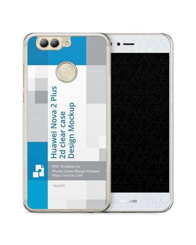 Huawei Nova 2 Plus 2d PC ClearCase Design Mockup 2017 (Front-Back)
