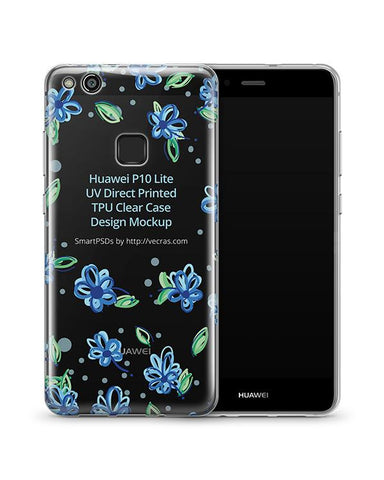 Huawei P10 Lite UV TPU Clear Mobile Case Design Mockup 2017