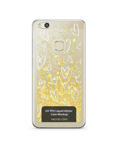Huawei P10 Lite UV TPU Liquid Glitter Case Design Mockup